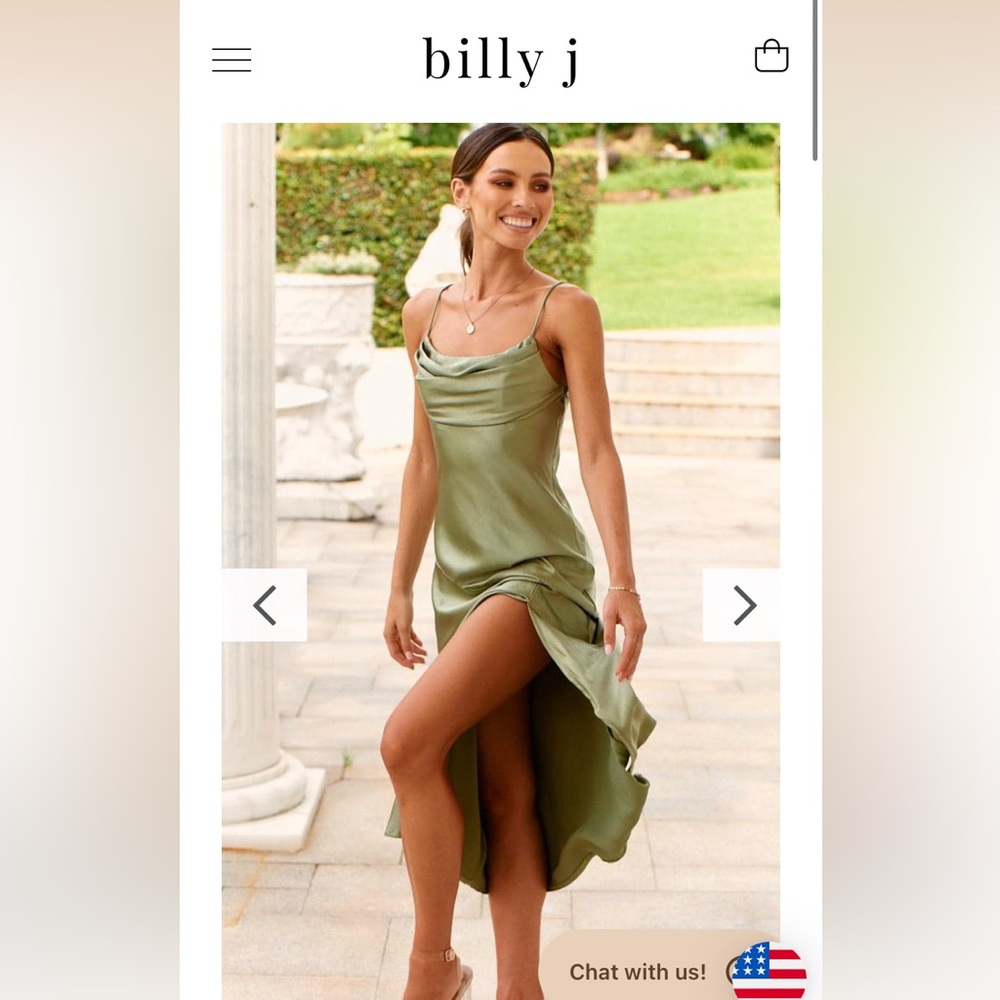 Billy J Celina Midi Dress - Olive size 10(aus) size 6(US)